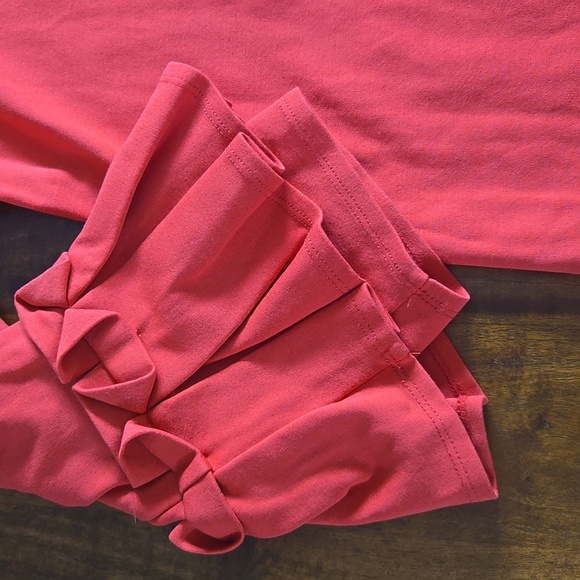 IMNYC Red Orange Bell Sleeve Blouse Size Large - Picture 7 of 9